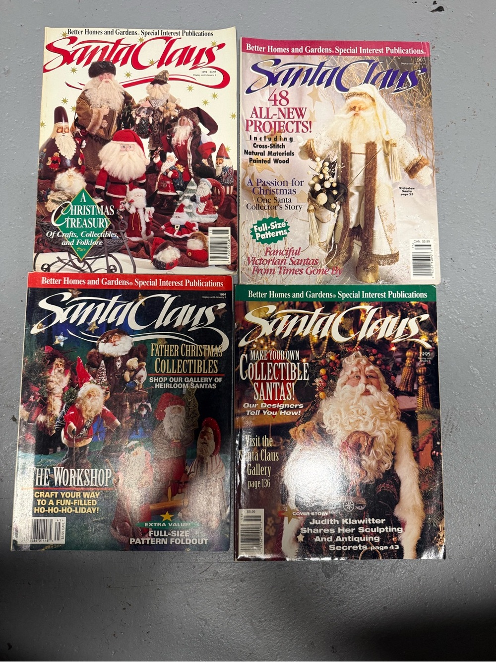 Homes & Gardens Santa Claus 1991 1994 1995 1996 Victorian Patterns